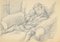 Mino Maccari, Mädchen, Zeichnung, Mitte des 20. Jahrhunderts 1