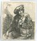 Charles Amand Durand d'après Rembrandt, Zittende Jongeman Met Een Tas, 19e siècle, Gravure 1