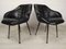 Vintage Black Skai Armchairs, 1960s, Set of 2 5