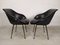 Vintage Black Skai Armchairs, 1960s, Set of 2 6