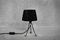 Lampada da tavolo Mid-Century moderna con paralume nero, Polonia, anni '60, Immagine 1
