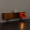 Low Danish Sideboard in Teak with Lighted Bar Cabinet attributed to Ib Kofod Larsen, Denmark, 1960s, Image 8