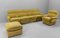 Large Green Sofa Set in Teddy Fabric, Italy, 1960s, Set of 6 1