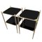 Mid-Century French Side Tables with Black Glass in the style of Maison Jansen, 1960s, Set of 2 5