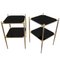 Mid-Century French Side Tables with Black Glass in the style of Maison Jansen, 1960s, Set of 2 1