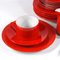 Juego de té italiano posmoderno de porcelana de E. Bergamin para Taitu, años 80. Juego de 9, Imagen 9