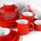 Italian Postmodern Porcelain Tea Set from E. Bergamin for Taitu, 1980s, Set of 9 3