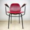 Mid-Century Red Dining Chair, Italy, 1960s, Image 7