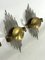 Mid-Century Gilded Metal Sconces, Italy, 1950s, Set of 3 5