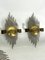 Mid-Century Gilded Metal Sconces, Italy, 1950s, Set of 3, Image 3