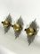Mid-Century Gilded Metal Sconces, Italy, 1950s, Set of 3, Image 11