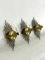 Mid-Century Gilded Metal Sconces, Italy, 1950s, Set of 3, Image 10