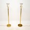 Vintage Swedish Brass Rise and Fall Floor Lamps from Fagerhult, Sweden, 1970, Set of 2 3