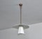 Italian Pendant Light in Brass and Opaline Glass, 1950s 3