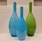 Folding and Blown Glass Vases, Italy, 1950s, Set of 3 3