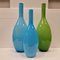 Klappbare Vasen aus mundgeblasenem Glas, Italien, 1950er, 3er Set 3