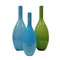 Klappbare Vasen aus mundgeblasenem Glas, Italien, 1950er, 3er Set 1