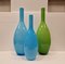Folding and Blown Glass Vases, Italy, 1950s, Set of 3 2