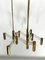 Vintage Italian Brass and Acrylic Chandelier by Zeroquattro, 1970s, Image 2
