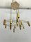 Vintage Italian Brass and Acrylic Chandelier by Zeroquattro, 1970s, Image 8