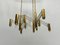 Vintage Italian Brass and Acrylic Chandelier by Zeroquattro, 1970s, Image 7
