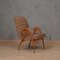 Mid-Century Beech Wood and Fabric Armchairs from Malatesta E Mason, 1950, Set of 2 8