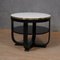 Mid-Century Italian Round White Glass and Brass Side Table, 1940s 7