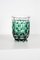 Vase en Cystal Art Déco Vert Émeraude de Val Saint Lambert, 1950s 3