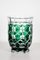 Art Deco Emerald Green Cut Cystal Vase from Val Saint Lambert, 1950s 1