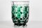 Art Deco Emerald Green Cut Cystal Vase from Val Saint Lambert, 1950s 2