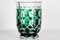 Art Deco Emerald Green Cut Cystal Vase from Val Saint Lambert, 1950s, Image 2