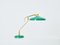 Lámpara de mesa de metal verde y latón de Oscar Torlasco para Stilux Milano, años 50, Imagen 12