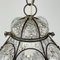 Venetian Murano Caged Glass Pendant Lamp, Italy, 1940s 5