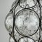Venetian Murano Caged Glass Pendant Lamp, Italy, 1940s 8