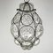 Venetian Murano Caged Glass Pendant Lamp, Italy, 1940s 7