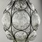 Venetian Murano Caged Glass Pendant Lamp, Italy, 1940s 4