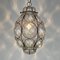 Venetian Murano Caged Glass Pendant Lamp, Italy, 1940s 11