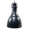 Lámpara colgante industrial vintage de fábrica esmaltada en azul oscuro, Imagen 1