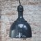 Vintage Industrial Blue Enamel Pendant Lamp, 1950s, Image 4