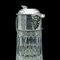 Antiker englischer Weinkrug aus geschliffenem Glas & Versilberung, 1900er 8