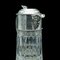 Antique English Claret Jug in Cut Glass & Silver-Plating, 1900s, Image 8