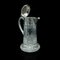 Antique English Claret Jug in Cut Glass & Silver-Plating, 1900s 2