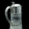 Antique English Claret Jug in Cut Glass & Silver-Plating, 1900s 9