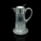 Antique English Claret Jug in Cut Glass & Silver-Plating, 1900s 5