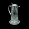 Antiker englischer Weinkrug aus geschliffenem Glas & Versilberung, 1900er 1