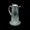 Antique English Claret Jug in Cut Glass & Silver-Plating, 1900s 1