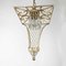 Gilt Iron and Crystal Ceiling Lantern, 1980s 1