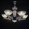 Art Deco Star Lamp Chandelier from Petitot & Ezan, 1930s 3