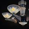 Art Deco Star Lamp Chandelier from Petitot & Ezan, 1930s 11
