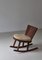 Rocking Chair in Sheepskin & Pine from Svensk Hemslöjd, Sweden, 1920s 4